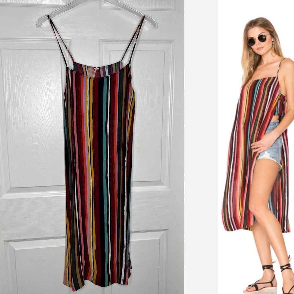 Free People Striped Cropped Tunic Top Sz XS